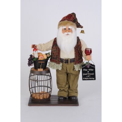Wine Barrel Cork Collector Santa