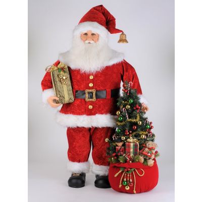Lighted Toy Sack Santa