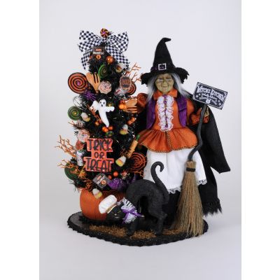 Lighted Tricks or Treats Kitchen Witch
