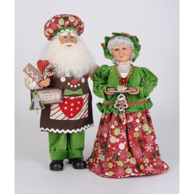 Mr. & Mrs. Gingerbread Santa Set